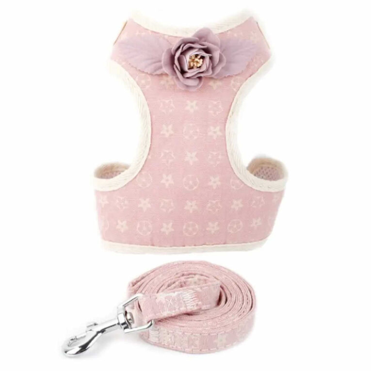Geschirr f?r Hund und Katze mit Leine - L in rosa IN UNSEREM Hundeshop günstig kaufen