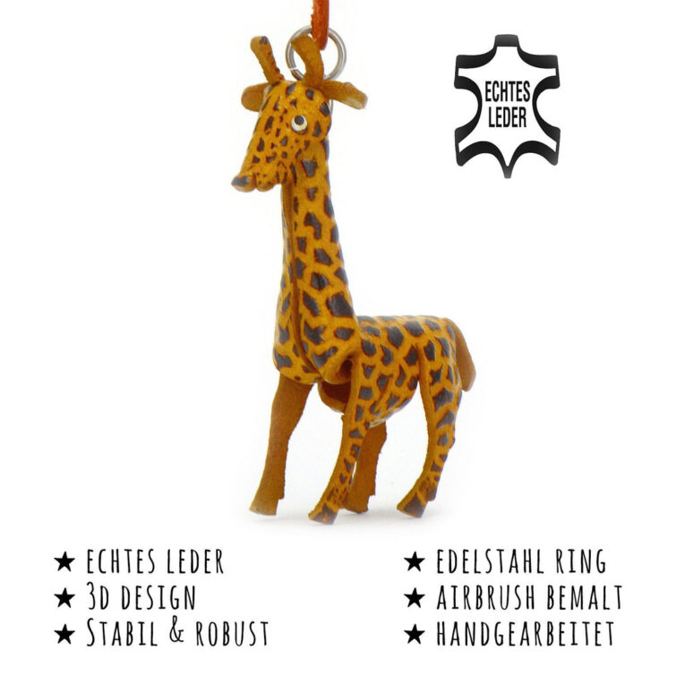 Giraffen Schl?sselanh?nger aus Leder IN UNSEREM Hundeshop günstig kaufen