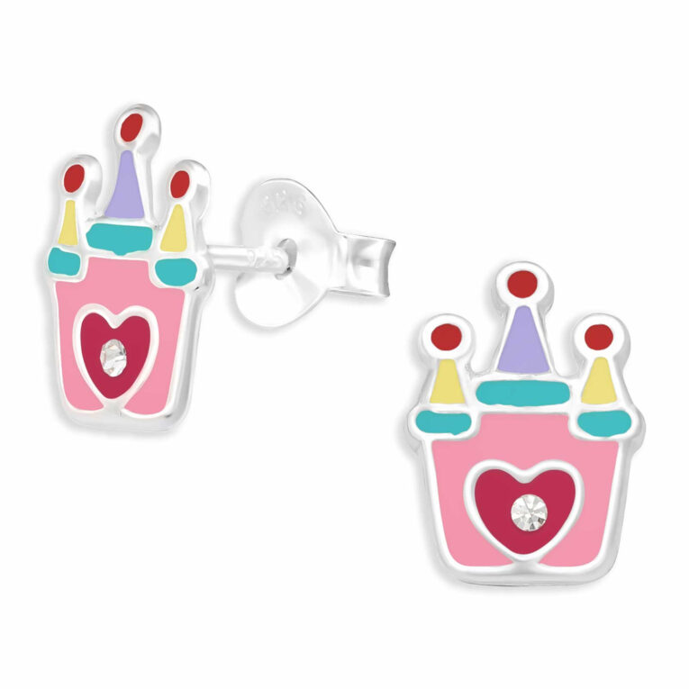 Glitzer Burg Ohrringe aus 925 Silber IN UNSEREM Hundeshop günstig kaufen