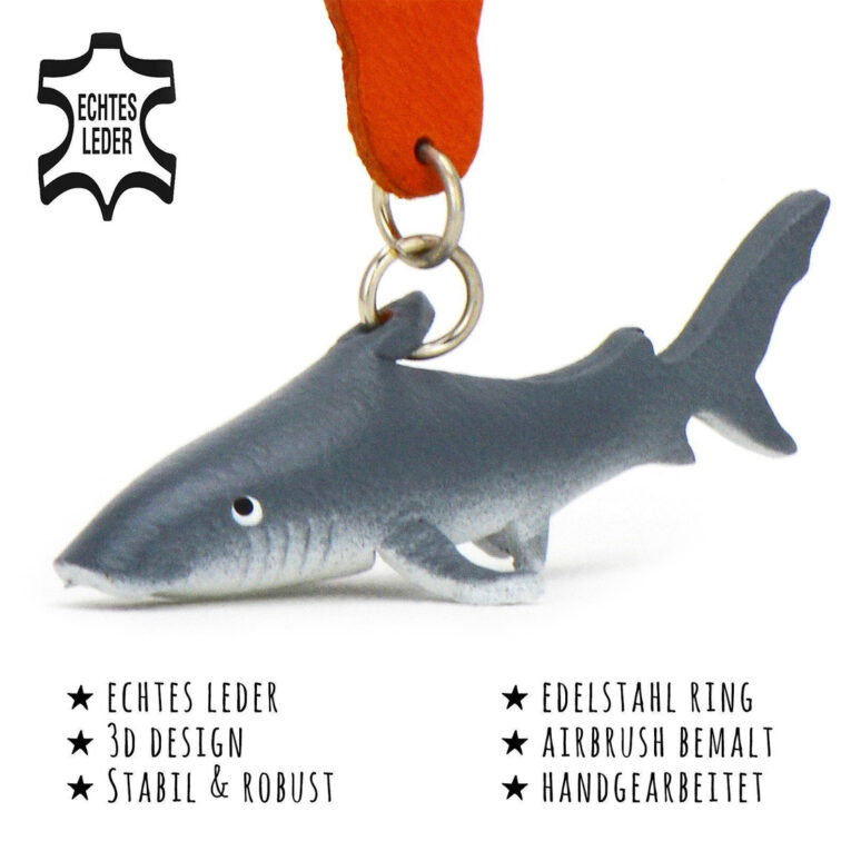Hai Schl?sselanh?nger aus Leder IN UNSEREM Hundeshop günstig kaufen
