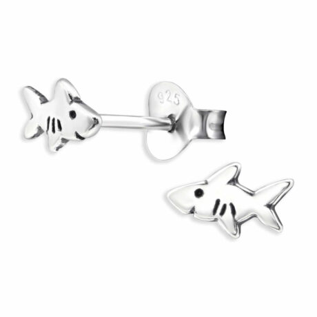 Haifisch Ohrringe aus 925 Silber