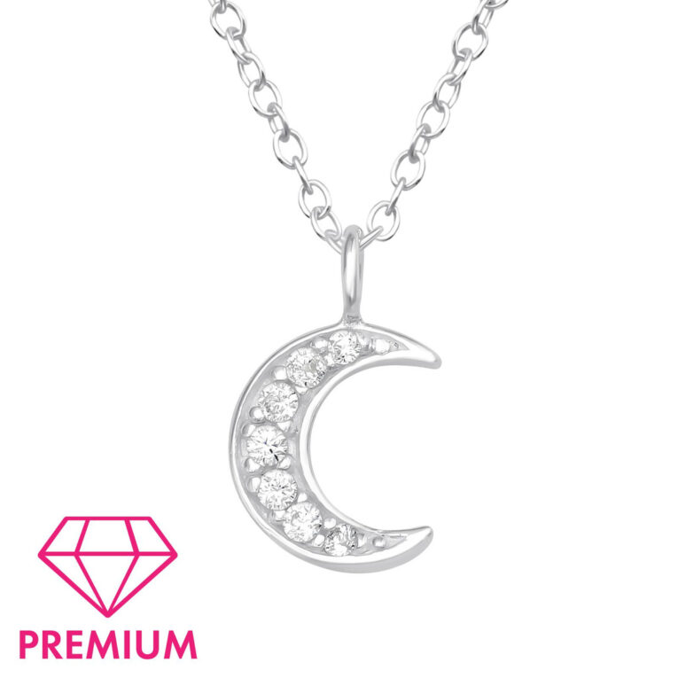 Halbmond Kinder Premium Halskette 925 Silber IN UNSEREM Hundeshop günstig kaufen