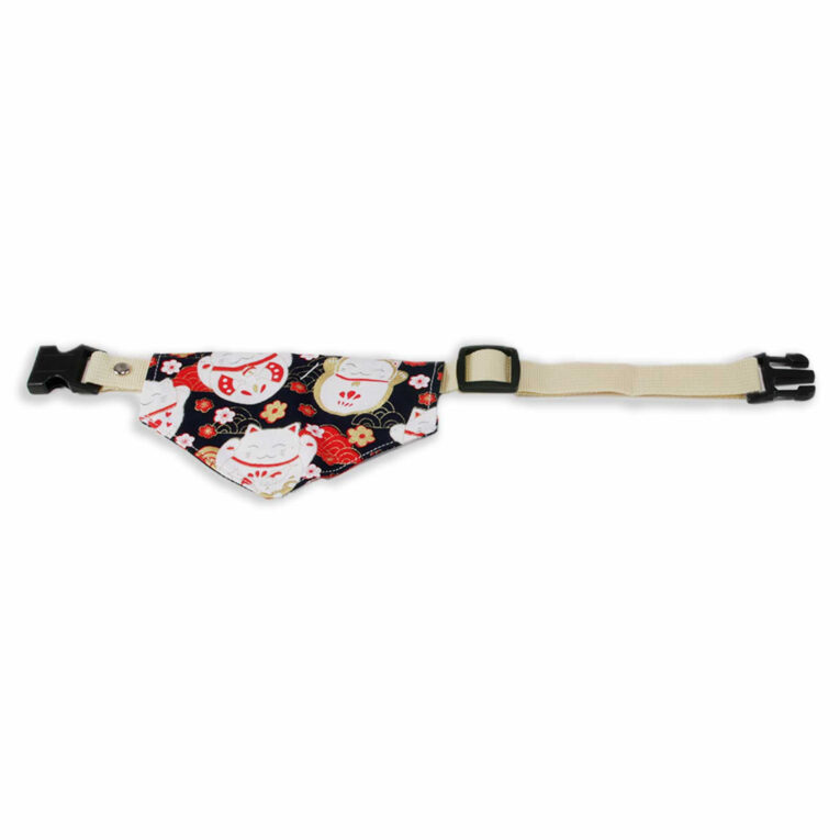 Halsband mit Hundehalstuch mit Gl?ckskatzen IN UNSEREM Hundeshop günstig kaufen
