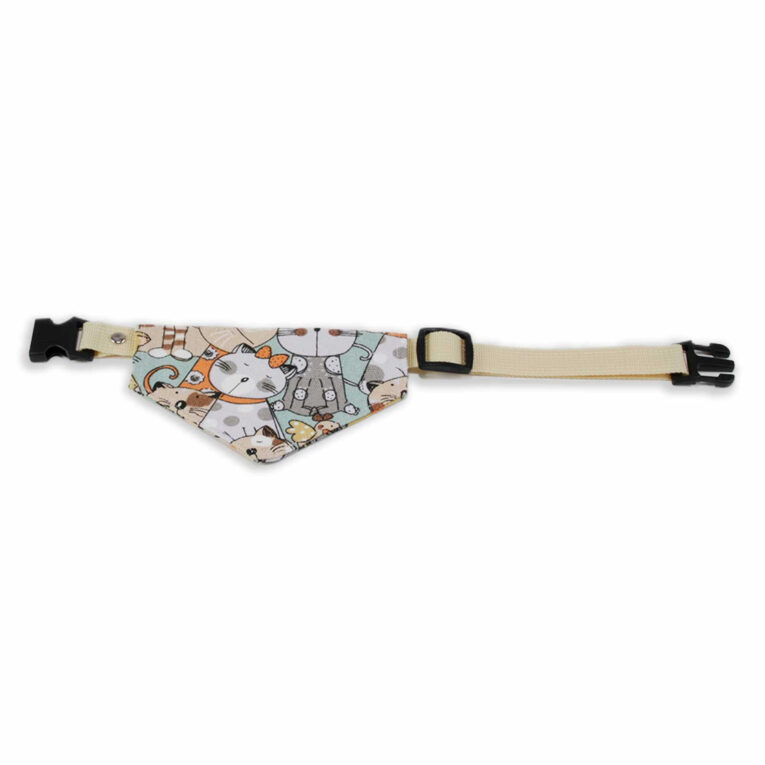Halsband mit Hundehalstuch mit Katzen IN UNSEREM Hundeshop günstig kaufen