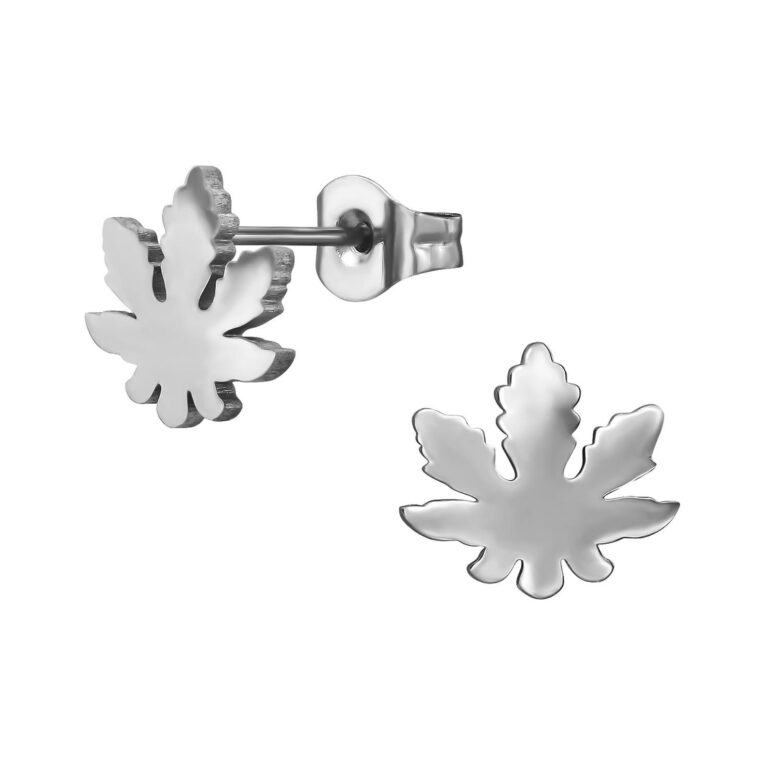 Hanf-Blatt Kinder Ohrringe Chirurgenstahl IN UNSEREM Hundeshop günstig kaufen