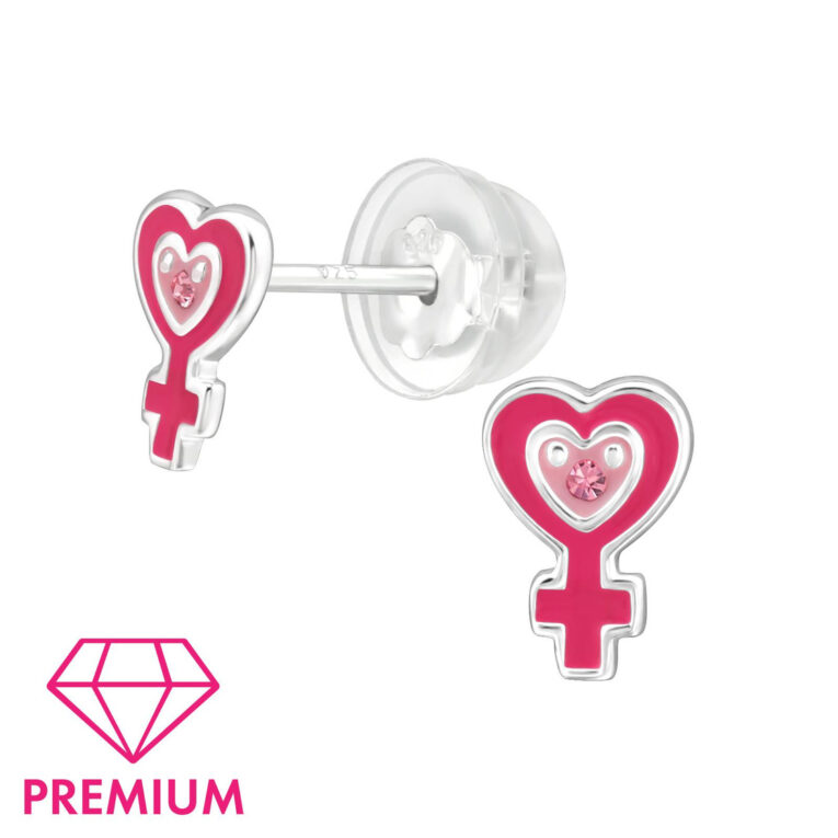 Herz & Kreuz Kinder Premium Ohrringe 925 Silber IN UNSEREM Hundeshop günstig kaufen