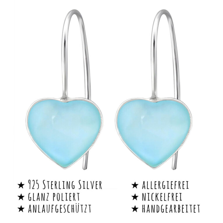 Herz Ohrringe aus 925 Silber IN UNSEREM Hundeshop günstig kaufen
