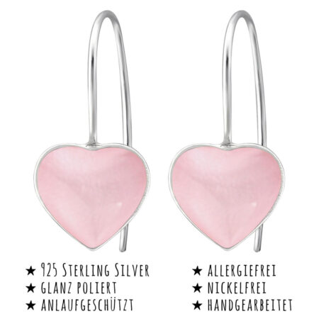 Herz Ohrringe aus 925 Silber