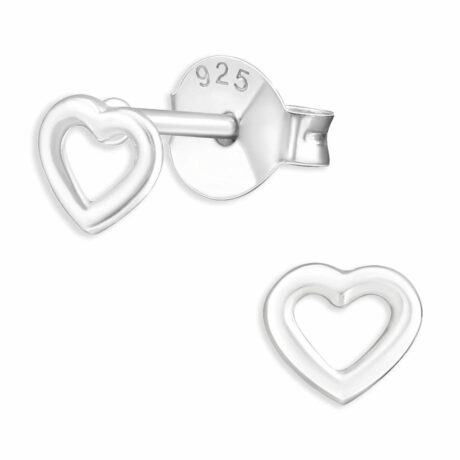 Herz Ohrringe aus 925 Silber