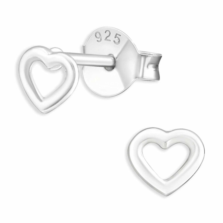 Herz Ohrringe aus 925 Silber IN UNSEREM Hundeshop günstig kaufen