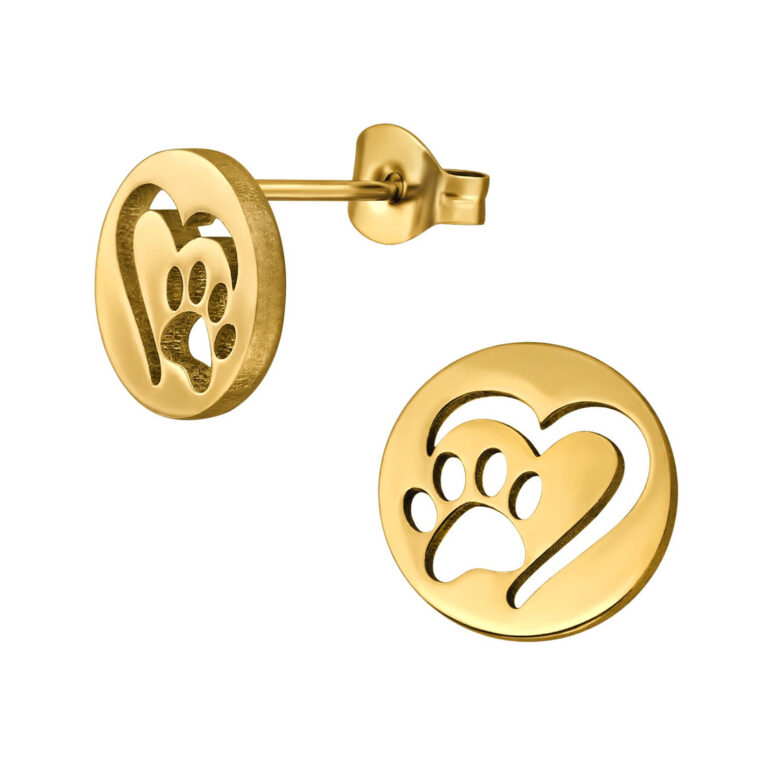 Herz & Pfote Kinder Ohrringe Chirurgenstahl IN UNSEREM Hundeshop günstig kaufen
