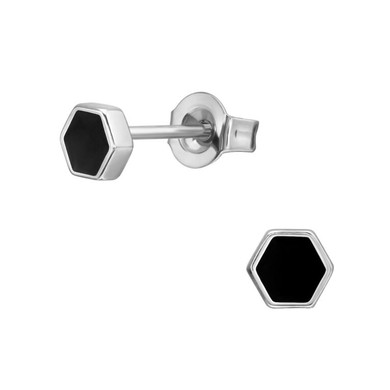 Hexagon Kinder Ohrringe Chirurgenstahl IN UNSEREM Hundeshop günstig kaufen