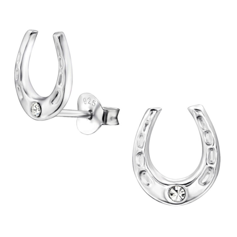 Hufeisen Damen Ohrringe aus Silber IN UNSEREM Hundeshop günstig kaufen