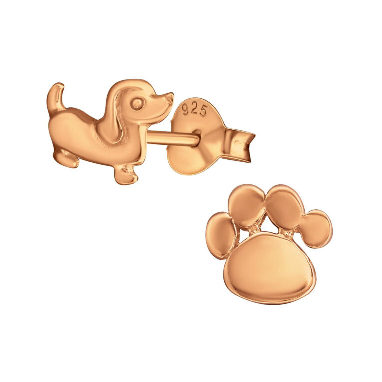 Hund & Pfote Kinder Ohrringe 925 Silber IN UNSEREM Hundeshop günstig kaufen