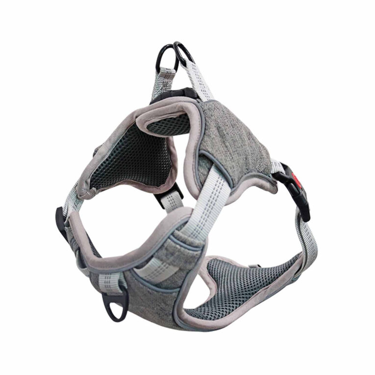 Hundegeschirr gepolstert grau - XL IN UNSEREM Hundeshop günstig kaufen
