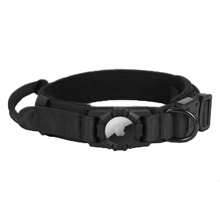 Hundehalsband taktisch mit Handgriff und Apple Air-Tag Halter IN UNSEREM Hundeshop günstig kaufen