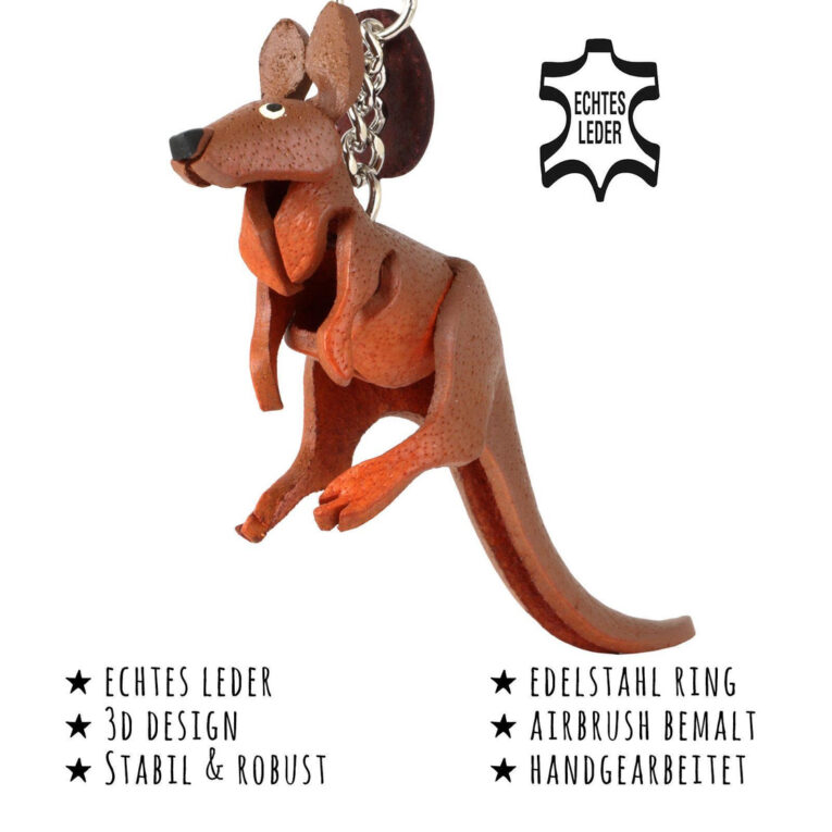 K?nguru Schl?sselanh?nger aus Leder IN UNSEREM Hundeshop günstig kaufen
