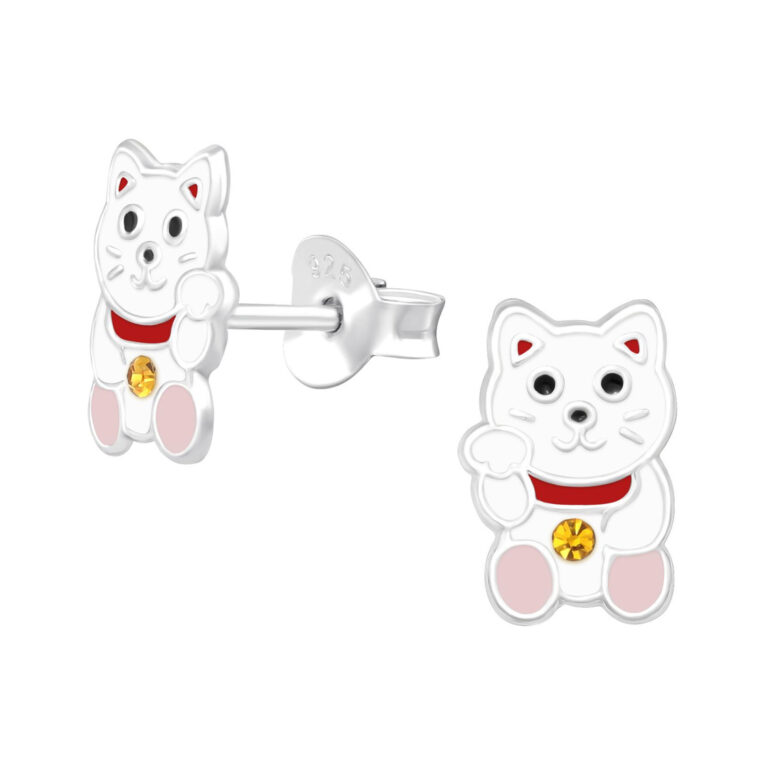 Katze Kinder Ohrringe 925 Silber IN UNSEREM Hundeshop günstig kaufen