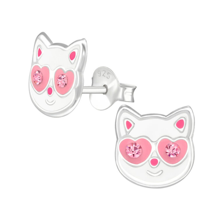 Katze Kinder Ohrringe 925 Silber IN UNSEREM Hundeshop günstig kaufen