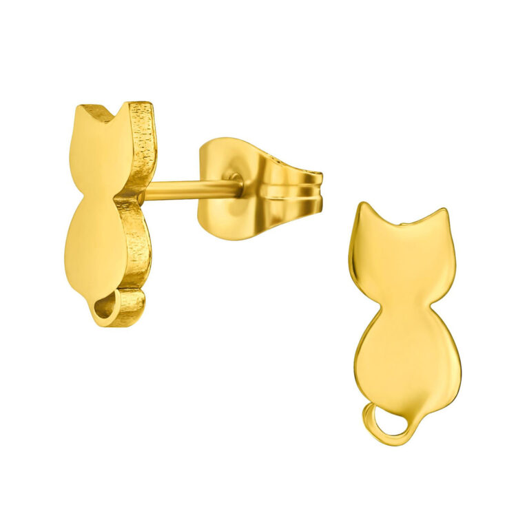 Katze Kinder Ohrringe Chirurgenstahl IN UNSEREM Hundeshop günstig kaufen