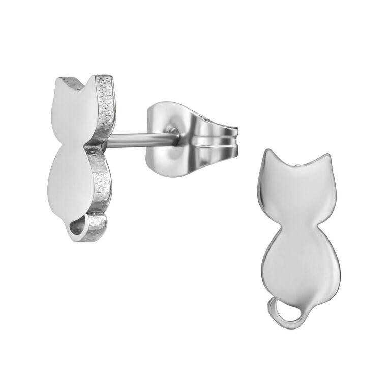 Katze Kinder Ohrringe Chirurgenstahl IN UNSEREM Hundeshop günstig kaufen