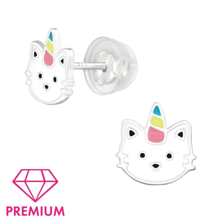 Katzen Kinder Premium Ohrringe 925 Silber IN UNSEREM Hundeshop günstig kaufen