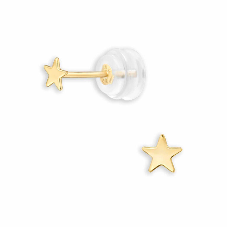 Kleine 14k Gold Sterne Ohrringe | 585 Gold Ohrstecker f?r Damen und Kinder IN UNSEREM Hundeshop günstig kaufen