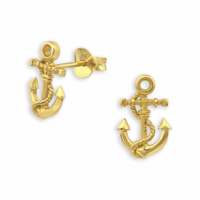 Kleine Anker Ohrstecker aus 925 Sterling Silber