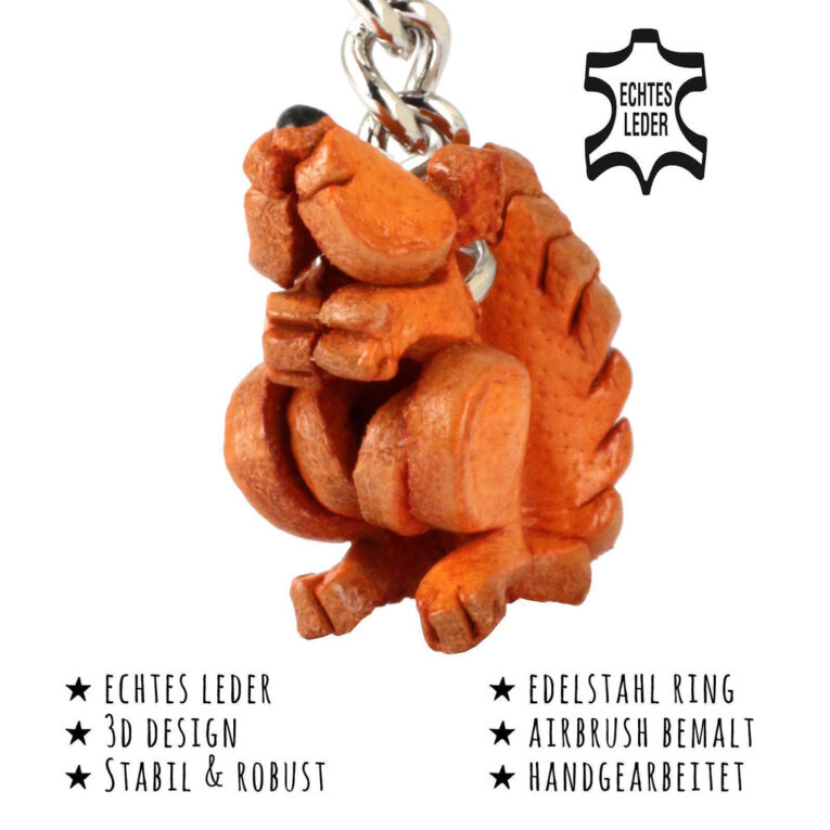 Kleiner Eichh?rnchen Schl?sselanh?nger aus Leder IN UNSEREM Hundeshop günstig kaufen