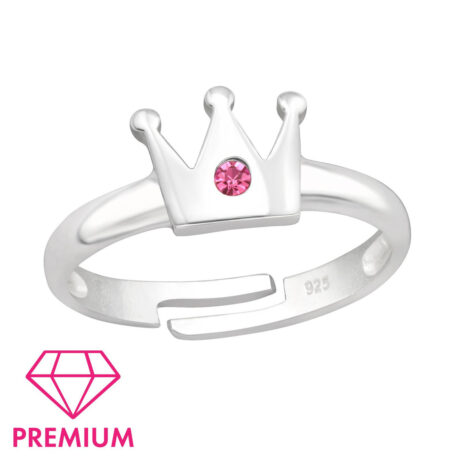 Krone Kinder Premium Ring 925 Silber - Gr??e 2,5