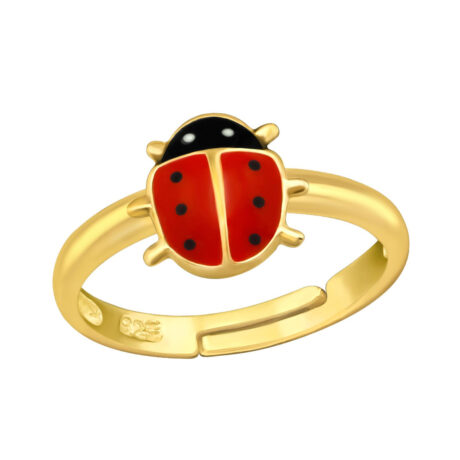 Marienk?fer Kinder Ring 925 Silber - Gr??e 2,5