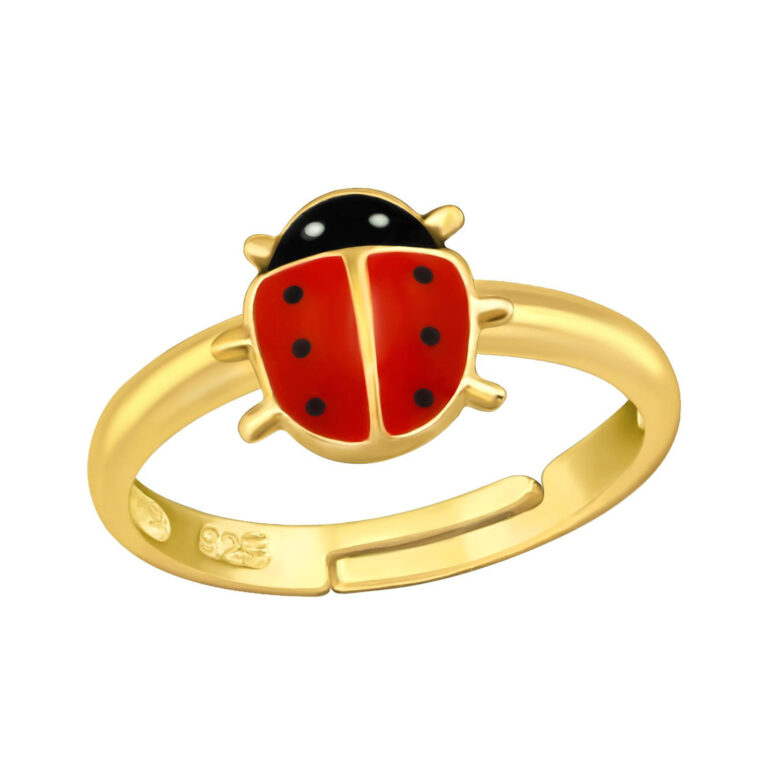 Marienk?fer Kinder Ring 925 Silber - Gr??e 4 IN UNSEREM Hundeshop günstig kaufen