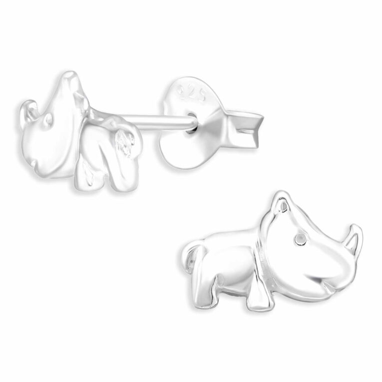 Nashorn Ohrringe aus 925 Silber IN UNSEREM Hundeshop günstig kaufen
