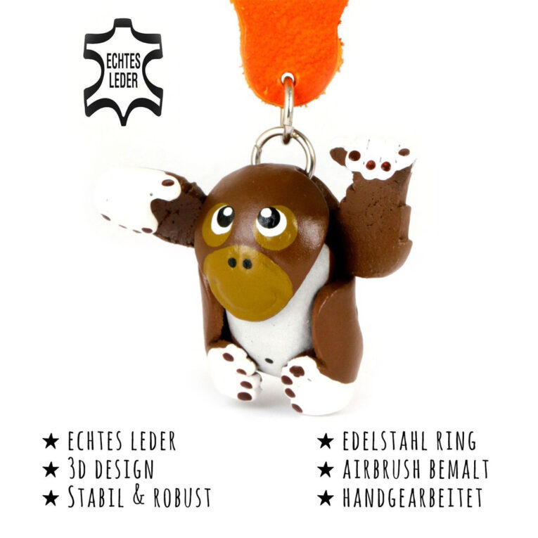 Orang Utan Schl?sselanh?nger aus Leder IN UNSEREM Hundeshop günstig kaufen
