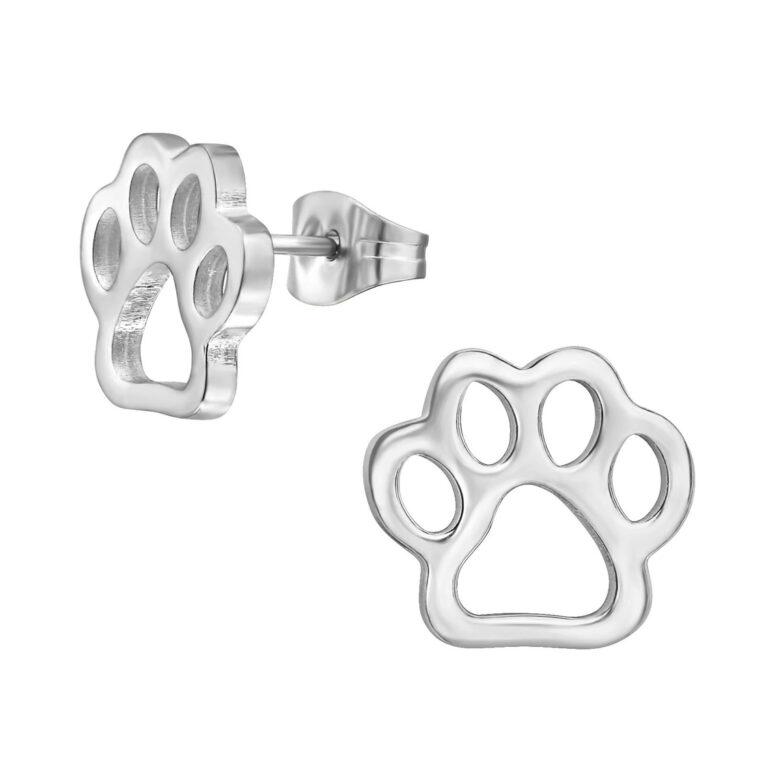 Pfotenabdruck Kinder Ohrringe Chirurgenstahl IN UNSEREM Hundeshop günstig kaufen