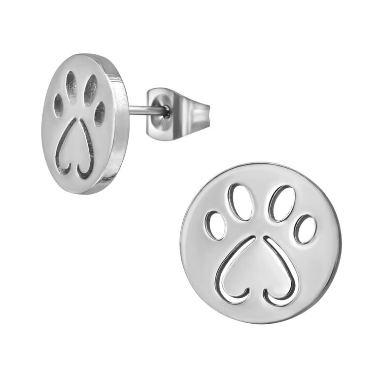 Pfotenabdruck Kinder Ohrringe Chirurgenstahl IN UNSEREM Hundeshop günstig kaufen