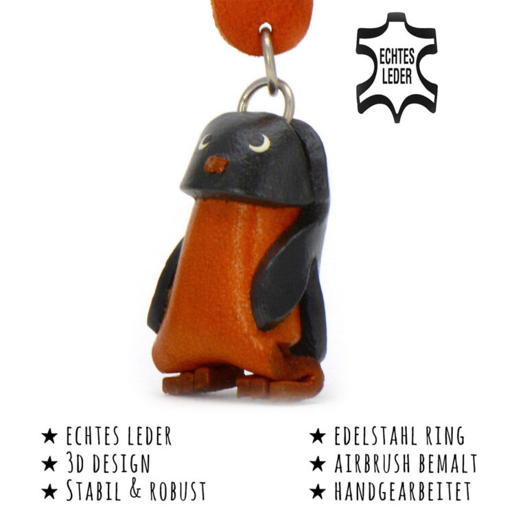 Pinguin Schl?sselanh?nger aus Leder IN UNSEREM Hundeshop günstig kaufen