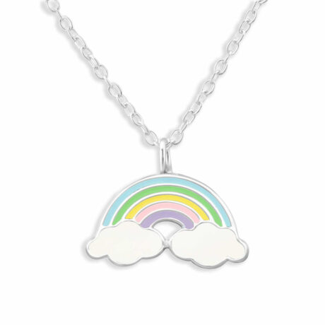 Regenbogen Halskette aus 925 Silber