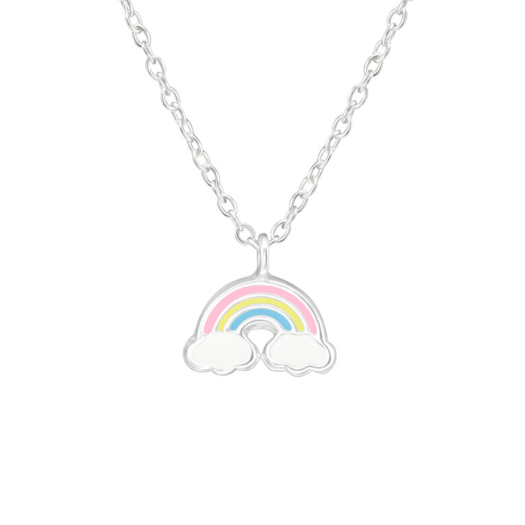 Regenbogen Kinder Halskette 925 Silber IN UNSEREM Hundeshop günstig kaufen