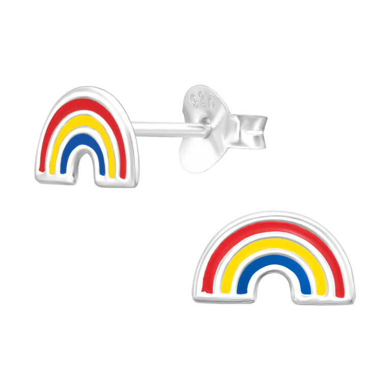 Regenbogen Kinder Ohrringe 925 Silber IN UNSEREM Hundeshop günstig kaufen