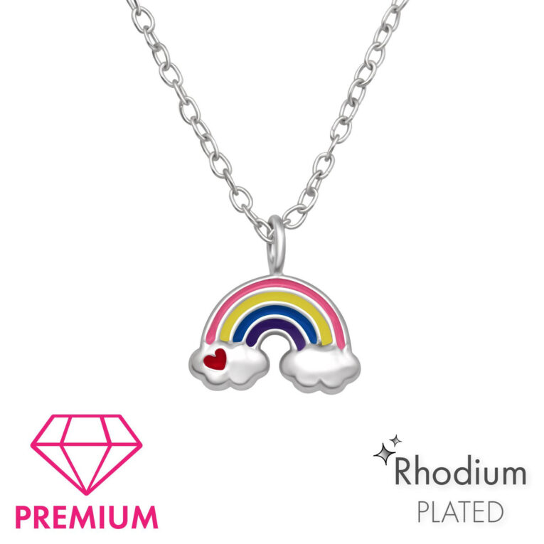 Regenbogen Kinder Premium Halskette 925 Silber IN UNSEREM Hundeshop günstig kaufen