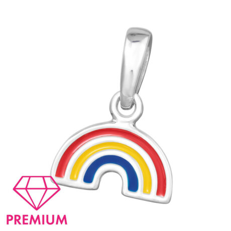 Regenbogen Kinder Premium Kettenanh?nger 925 Silber