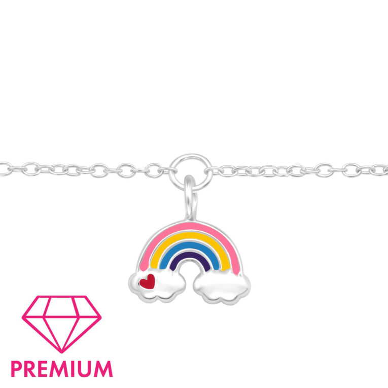 Regenbogen Premium Armband f?r Kinder aus 925 Silber IN UNSEREM Hundeshop günstig kaufen