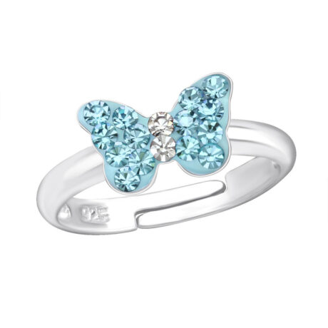 Schmetterling Kinder Ring 925 Silber - Gr??e 2,5