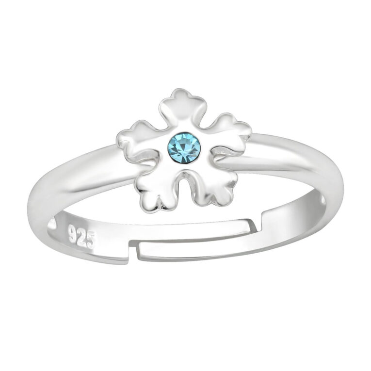 Schneeflocke Kinder Ring 925 Silber - Gr??e 4 IN UNSEREM Hundeshop günstig kaufen