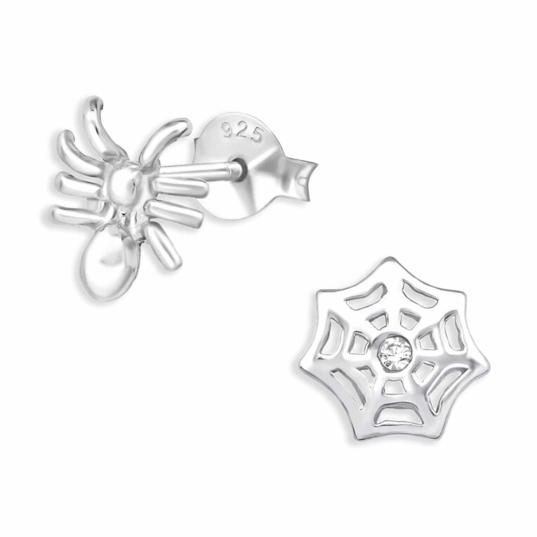 Spinne mit Spinnennetz Ohrringe aus 925 Silber IN UNSEREM Hundeshop günstig kaufen