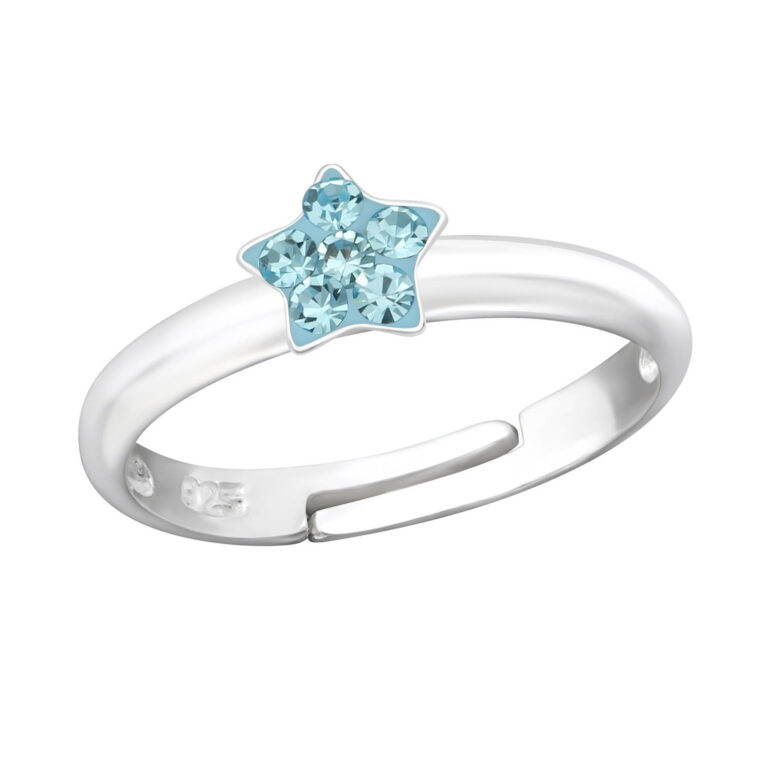 Stern Kinder Ring 925 Silber - Gr??e 2