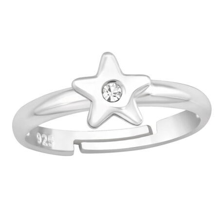 Stern Kinder Ring 925 Silber - Gr??e 2,5