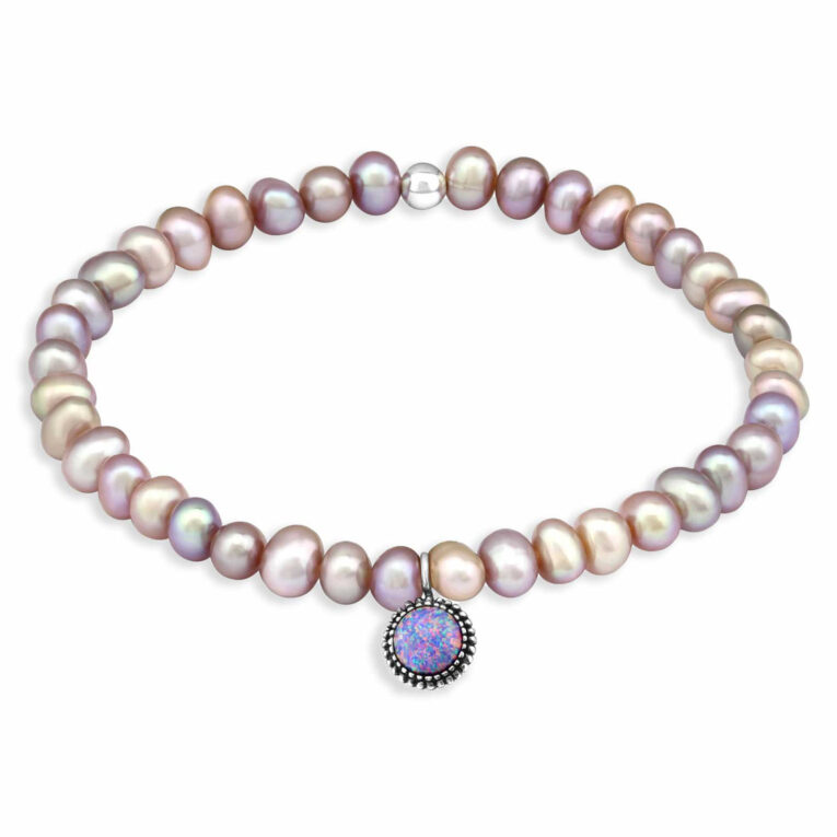 S??wasser Perlen Armband mit synthetischen Opal IN UNSEREM Hundeshop günstig kaufen