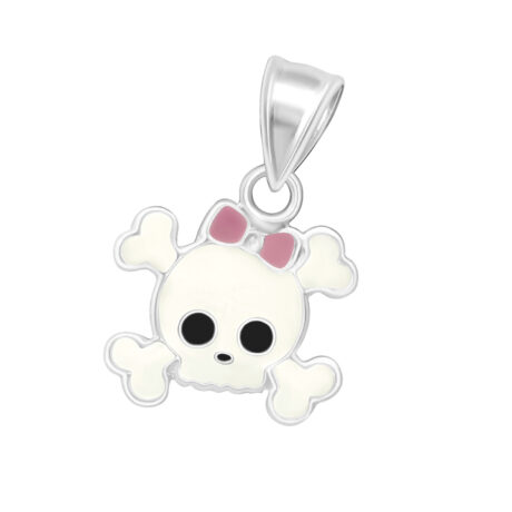 Totenkopf Kinder Kettenanh?nger 925 Silber
